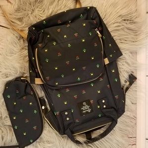 Waterproof backpack diaper bags